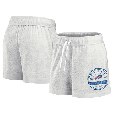 Short à badge vintage Fanatics Oatmeal Buffalo Bills pour femmes