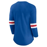 Women's Fanatics Royal Buffalo Bills First Team Arch Logo 3/4 Sleeve T-Shirt