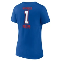 Women's Fanatics Royal Buffalo Bills Plus Mother's Day #1 Mom V-Neck T-Shirt