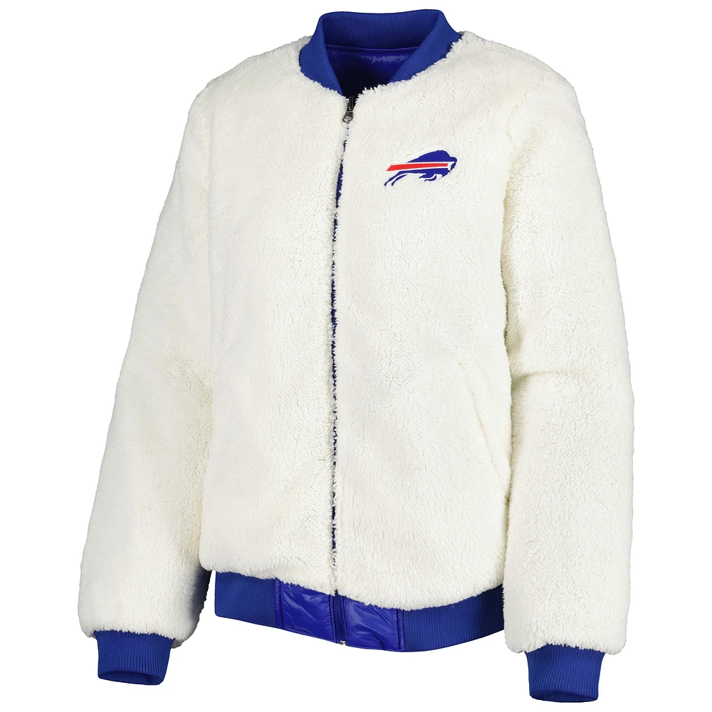 Women's G-III 4Her by Carl Banks Oatmeal/Royal Buffalo Bills Switchback Reversible Full-Zip Jacket