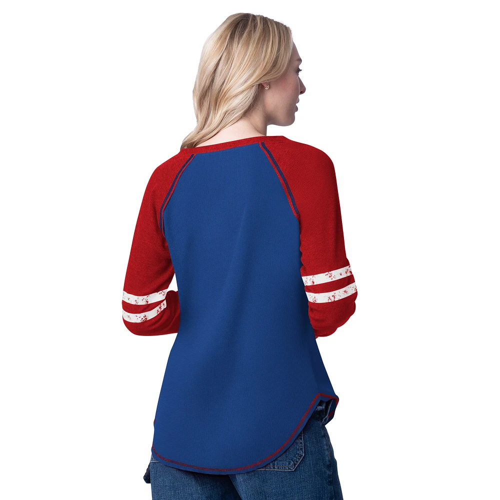 Women's G-III 4Her by Carl Banks Royal/Red Buffalo Bills Winner Long Sleeve T-Shirt