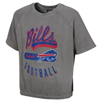 Women's  Gray Buffalo Bills Mineral Wash Short Sleeve Top