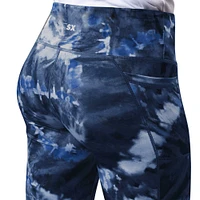 Women's MSX by Michael Strahan Navy Buffalo Bills Aubrey Tie-Dye Leggings