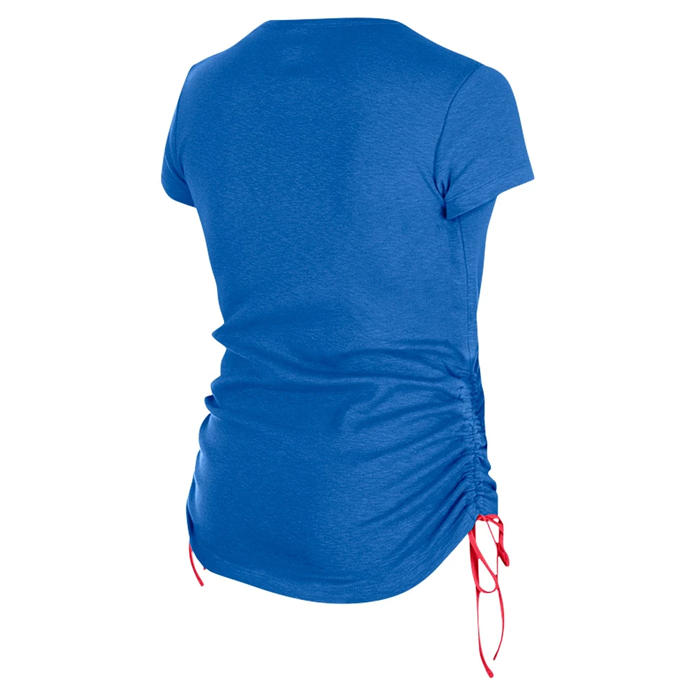Women's New Era Royal Buffalo Bills Ruched Side T-Shirt