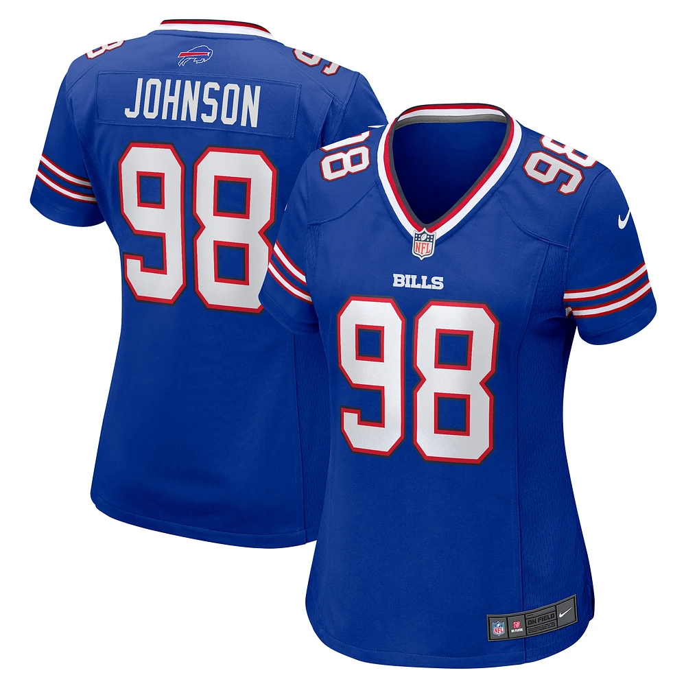 Women's Nike Austin Johnson Royal Buffalo Bills Team Game Jersey
