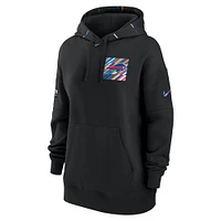 Women's Nike  Black Buffalo Bills 2023 NFL Crucial Catch Club Pullover Hoodie