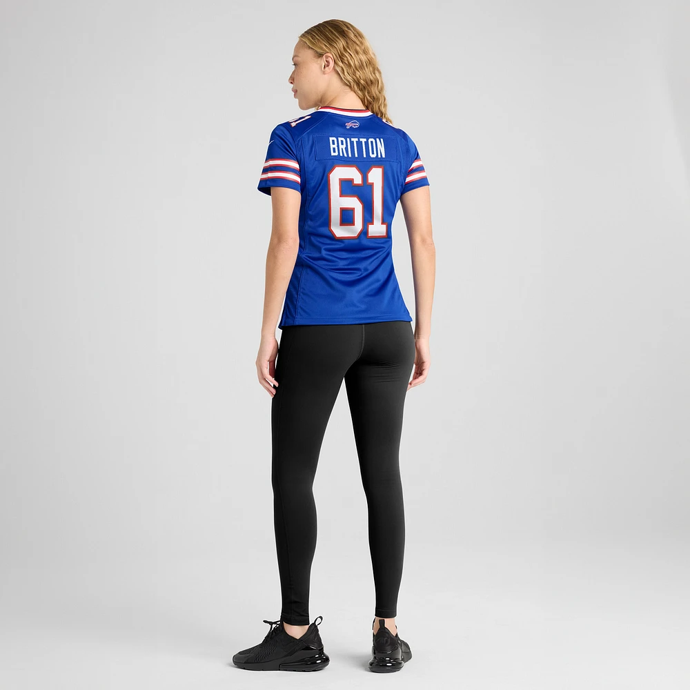 Women's Nike Gunner Britton  Royal Buffalo Bills Game Jersey