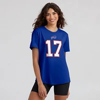 Women's Nike Josh Allen Royal Buffalo Bills Player Name & Number T-Shirt