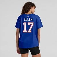Women's Nike Josh Allen Royal Buffalo Bills Player Name & Number T-Shirt