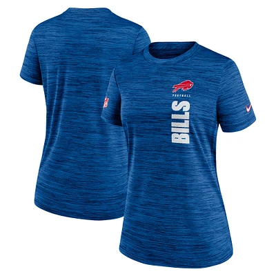 T-shirt Nike Royal Buffalo Bills Sideline Velocity Performance pour femme