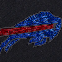 Women's Pro Standard Black Buffalo Bills Jeweled Cropped Pullover Hoodie