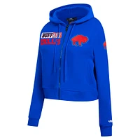 Women's Pro Standard Royal Buffalo Bills Split Logo Full-Zip Hoodie