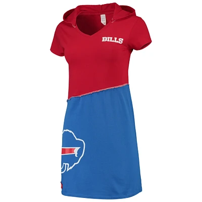 Refried Apparel - Robe courte à capuche durable Buffalo Bills rouge/royal pour femme