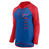 Women's Royal/Red Buffalo Bills Forever Fan Full-Zip Hoodie