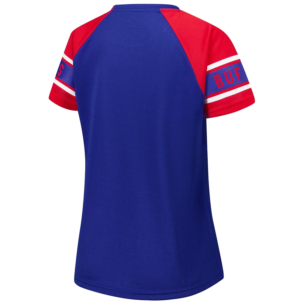 Haut raglan à blocs de couleurs Starter Royal Buffalo Bills 1st Rounder pour femmes