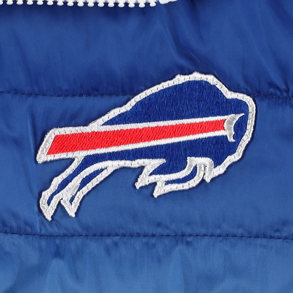 Women's The Wild Collective Royal/White Buffalo Bills Color Block Full-Zip Puffer Jacket