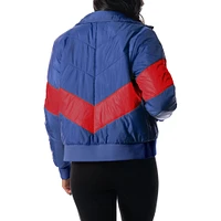Women's The Wild Collective  Royal Buffalo Bills Puffer Full-Zip Hoodie