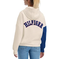 Women's Tommy Hilfiger Cream/Royal Buffalo Bills Harriet Pullover Hoodie