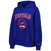 Women's Tommy Hilfiger Royal Buffalo Bills Becca Drop Shoulder Pullover Hoodie