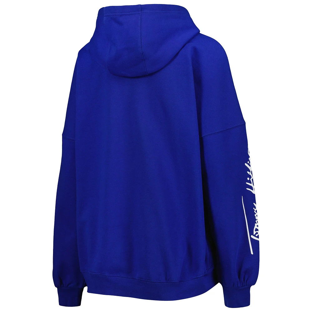 Women's Tommy Hilfiger Royal Buffalo Bills Becca Drop Shoulder Pullover Hoodie