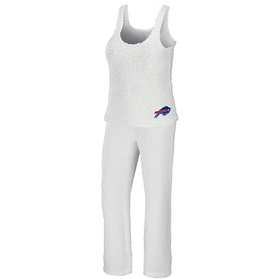 WEAR by Erin Andrews Ensemble de nuit avec débardeur et pantalon confortables à encolure dégagée Buffalo Bills crème pour femmes