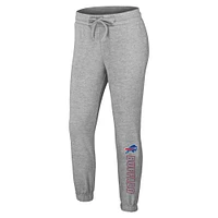 Women's WEAR by Erin Andrews  Heather Gray Buffalo Bills Plus Knitted Tri-Blend Long Sleeve T-Shirt & Pants Lounge Set
