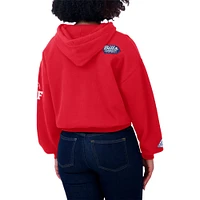 Women's WEAR by Erin Andrews Red Buffalo Bills Plus Patch Quarter-Zip Hoodie