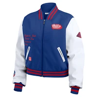 Women's WEAR by Erin Andrews  Royal/White Buffalo Bills Varsity Full-Zip Jacket