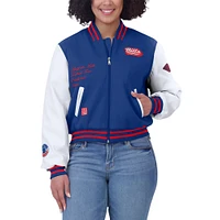 Women's WEAR by Erin Andrews  Royal/White Buffalo Bills Varsity Full-Zip Jacket