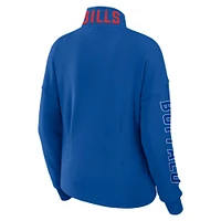 Women's WEAR by Erin Andrews Royal Buffalo Bills Half-Zip Jacket