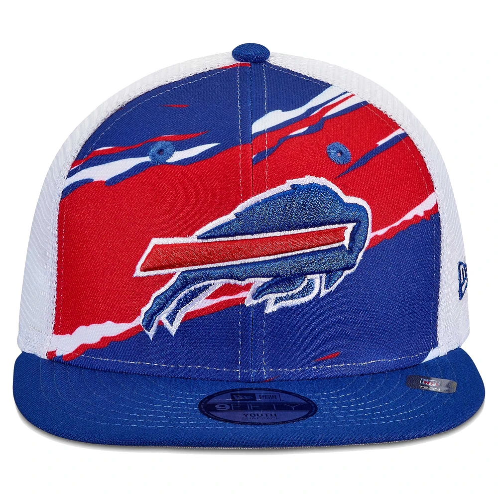 Youth New Era Royal Buffalo Bills Tear 9FIFTY Trucker Snapback Hat