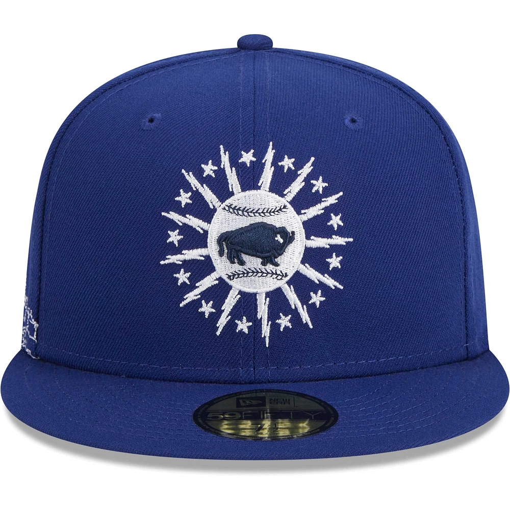 Men's New Era Navy Buffalo Bisons Theme Nights Local  59FIFTY Fitted Hat