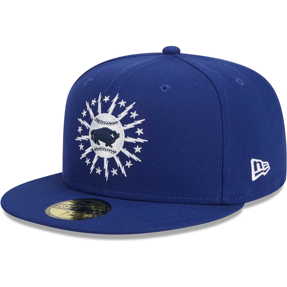 Men's New Era Navy Buffalo Bisons Theme Nights Local  59FIFTY Fitted Hat