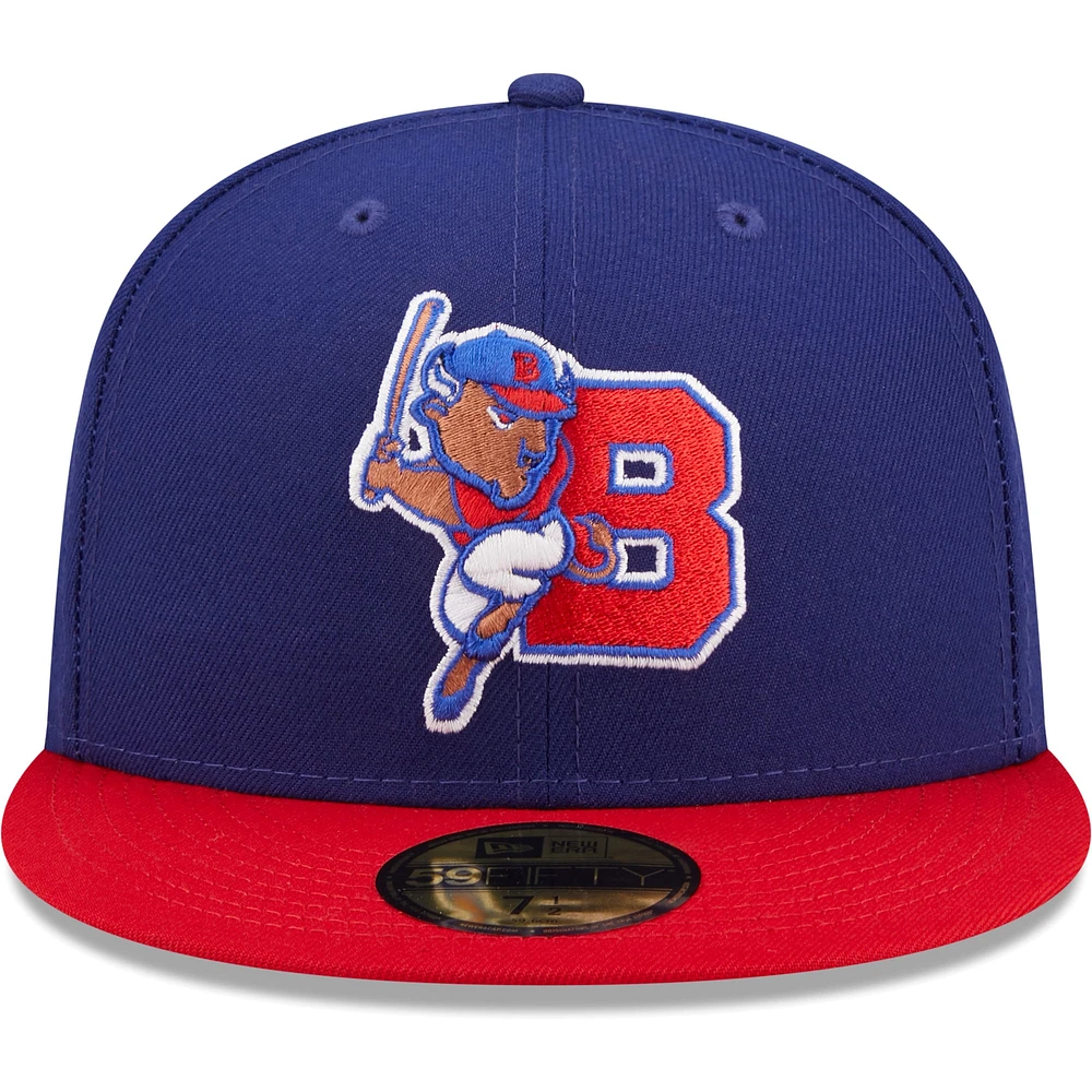 Men's New Era Royal Buffalo Bisons Authentic Collection 59FIFTY Fitted Hat
