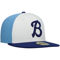 Men's New Era White Buffalo Bisons Authentic Collection Team Alternate 59FIFTY Fitted Hat