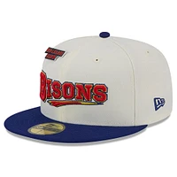 Men's New Era White Buffalo Bisons Big League Chew Original 59FIFTY Fitted Hat