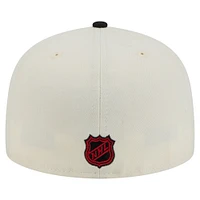 Men's New Era  White Buffalo Sabres Chrome Two-Toned 59FIFTY Fitted Hat