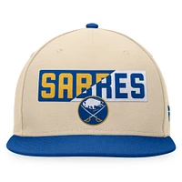 Men's Fanatics Cream/Royal Buffalo Sabres Goalaso Snapback Hat