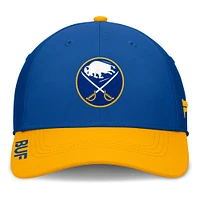 Men's Fanatics Royal/Gold Buffalo Sabres Authentic Pro Rink Flex Hat