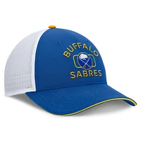 Men's Fanatics Royal/White Buffalo Sabres Authentic Pro Rink Trucker Hat