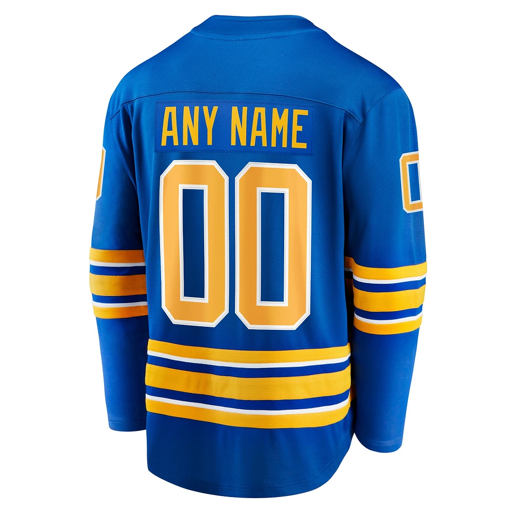 Men's Fanatics  Royal Buffalo Sabres Home Premier Breakaway Custom Jersey