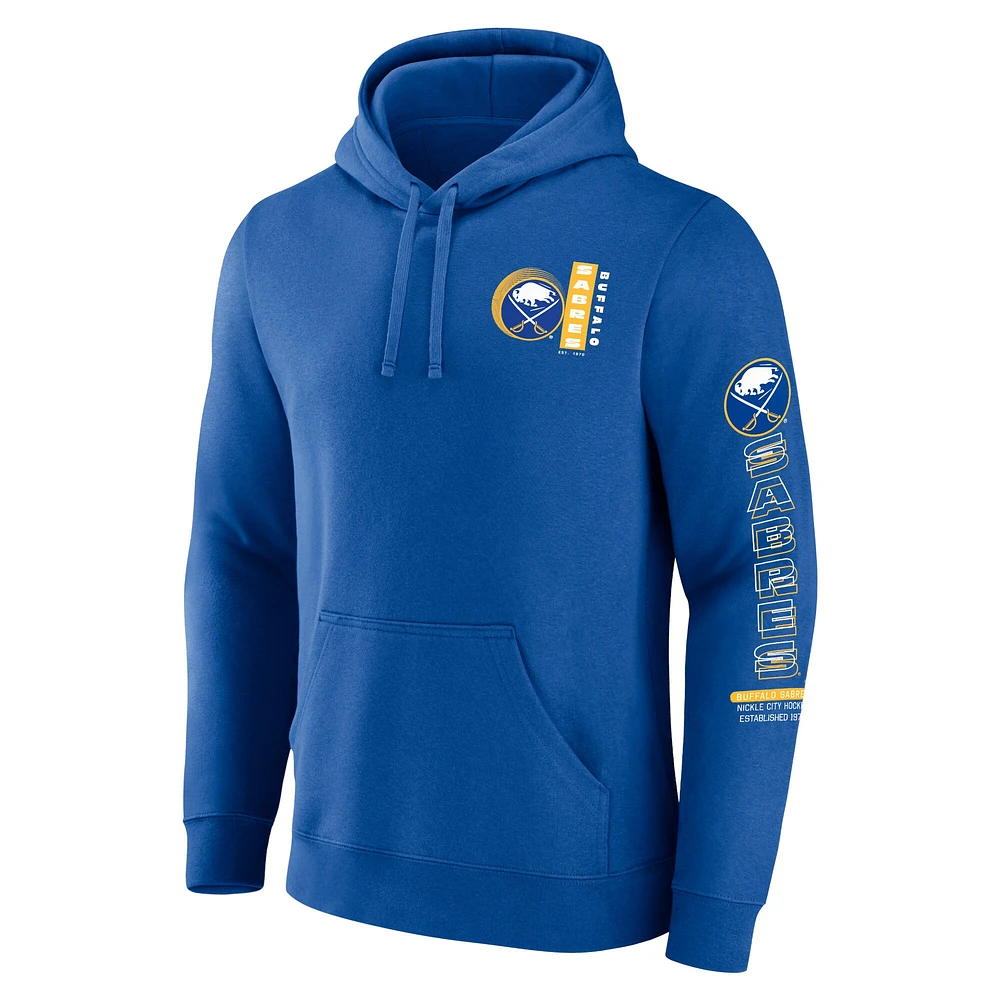 Men's Fanatics Royal Buffalo Sabres Revolution Pullover Hoodie