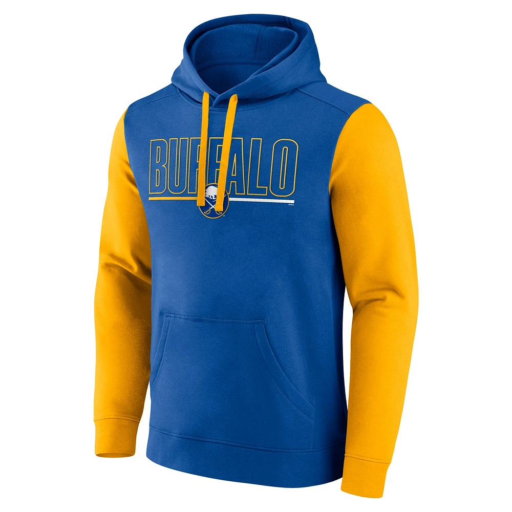 Men's Royal Buffalo Sabres Deliver Fleece Pullover Hoodie