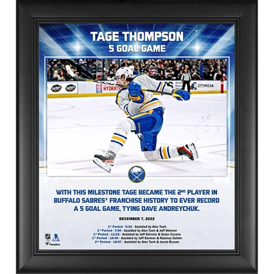 Tage Thompson Buffalo Sabres Framed 15" x 17" Five-Goal Game Collage