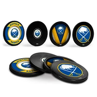 The Sports Vault Buffalo Sabres Four-Piece Puck Coaster Set