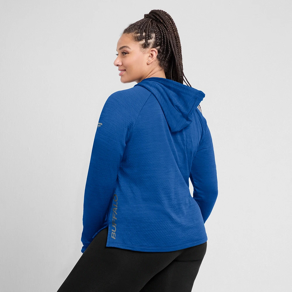 Women's Fanatics  Heather Royal Buffalo Sabres Authentic Pro Pullover Hoodie