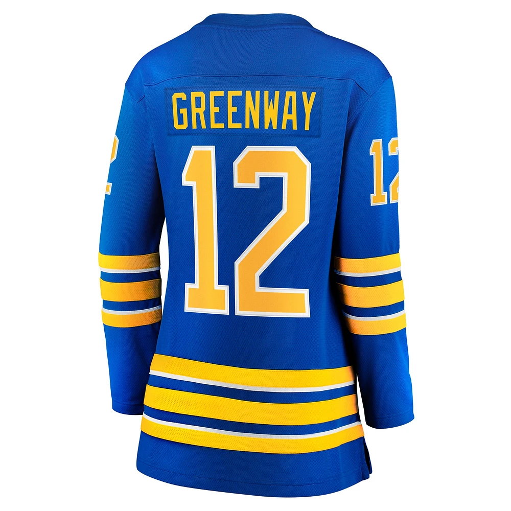 Women's Fanatics Jordan Greenway Royal Buffalo Sabres Home Breakaway Jersey