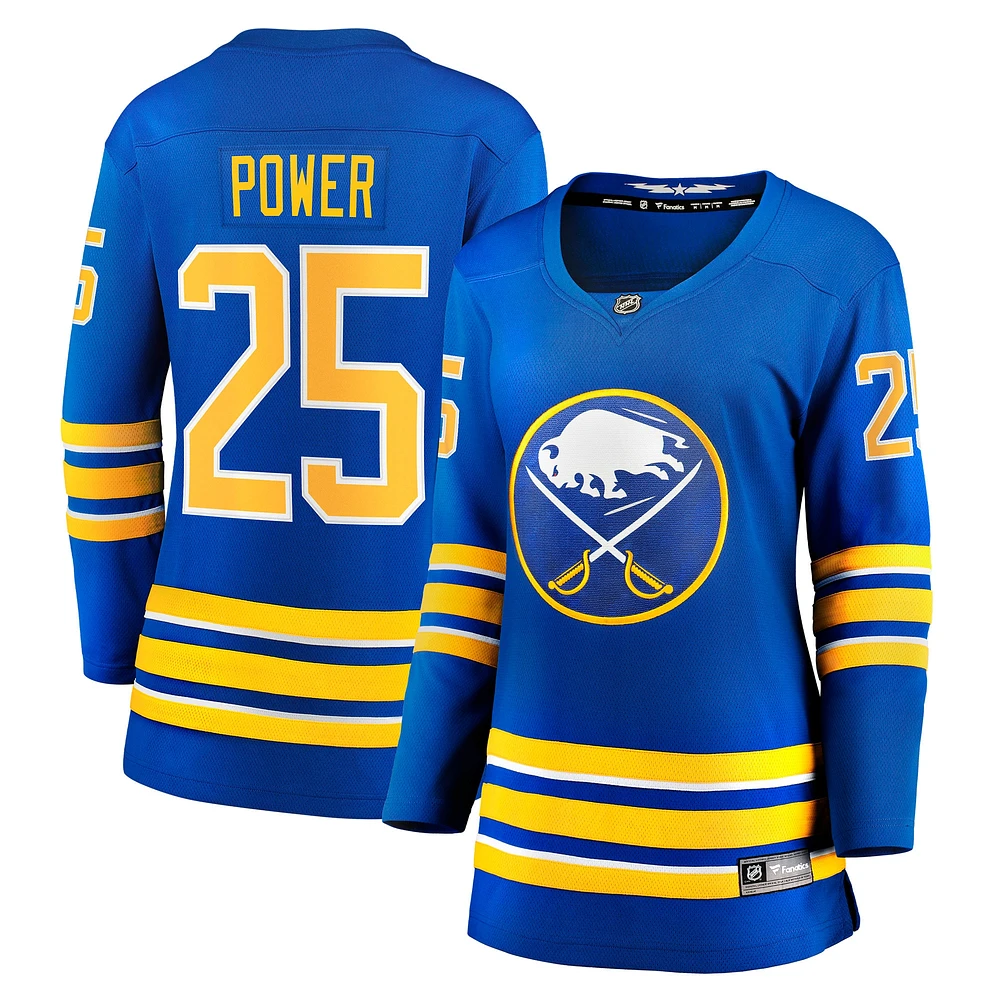 Maillot de joueur échappé à domicile Fanatics Owen Power Royal Buffalo Sabres pour femmes