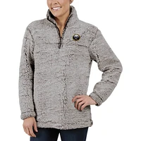 Women's G-III 4Her by Carl Banks Gray Buffalo Sabres Sherpa Quarter-Zip Pullover Jacket