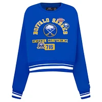 Women's Pro Standard  Royal Buffalo Sabres Area Code Cropped Pullover Sweatshirt